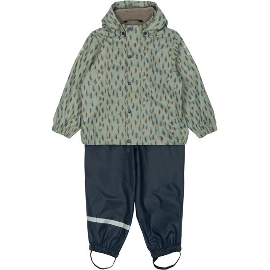 Mikk-Line voodriga vihmakomplekt, Iceberg Green
